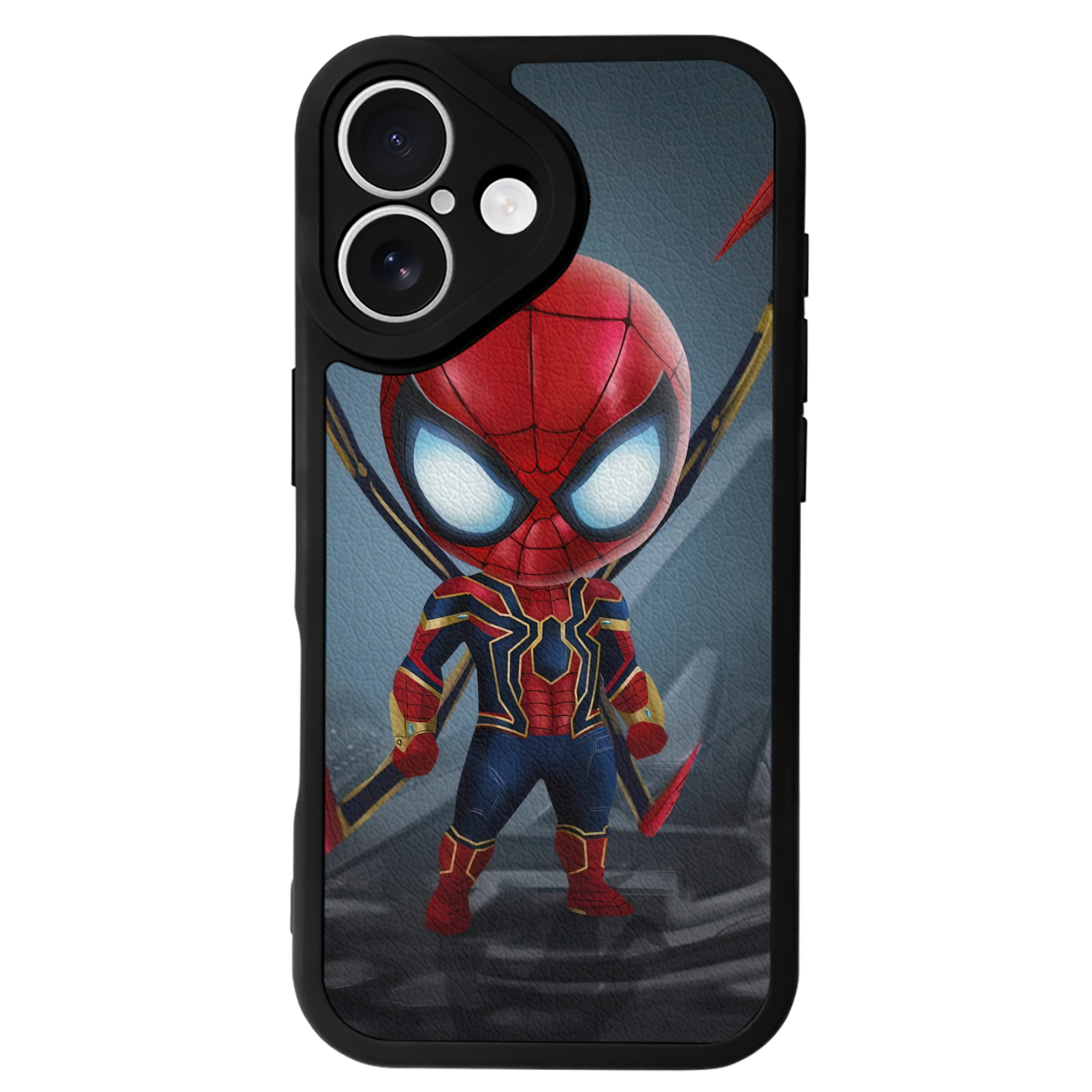 （画像用） Spider Man スパイダーマン 【iPhone 16シリーズ対応】シリコンスマホケース（レザー調） 材質：シリコン